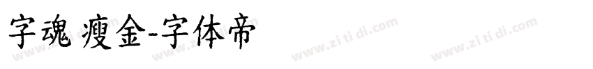 字魂 瘦金字体转换